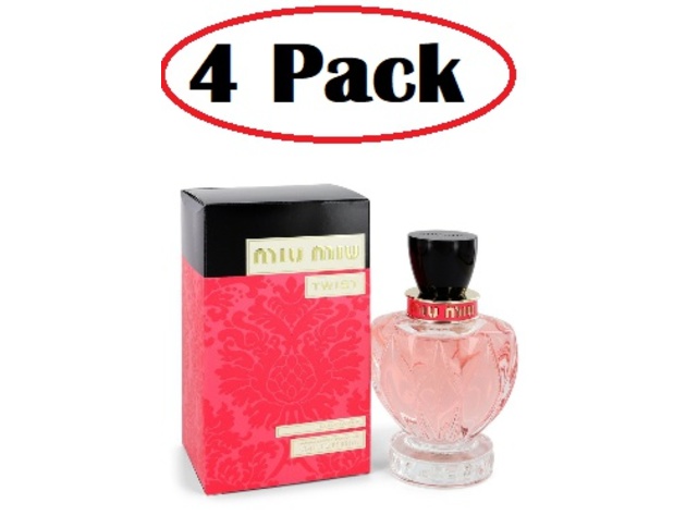 4 Pack of Miu Miu Twist by Miu Miu Eau De Parfum Spray 3.4 oz