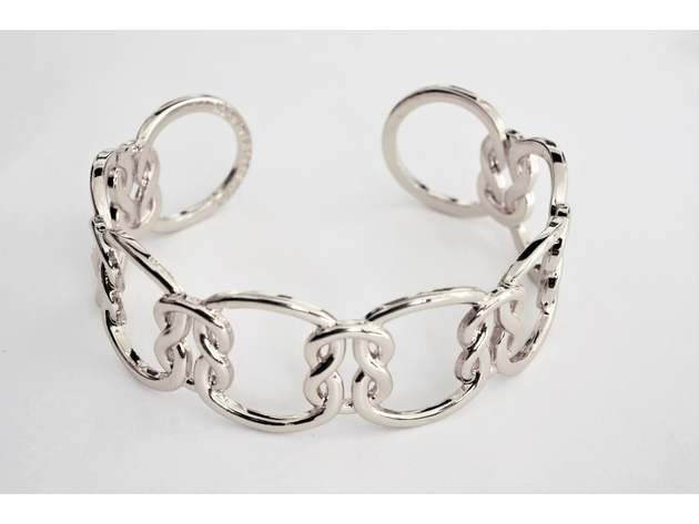 Silver Love Knot Cuff Bracelet