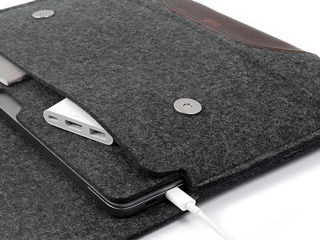 Hampshire MacBook Pro/Air 13" Sleeve (Dark Grey/Dark Brown)