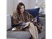 Serta Silky MacroMink Electric Heated Warming Snuggler Cape Wrap Chocolate - Chocolate
