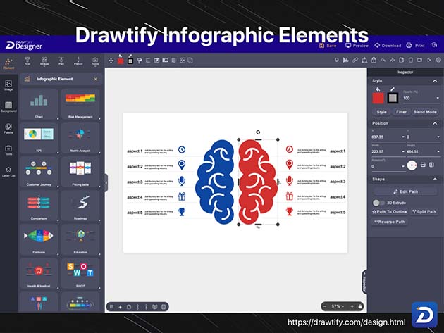 Drawtify Online Vector Graphic Editor: Lifetime Subscription