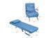 Costway Folding 5 Position Convertible Sleeper Bed Armchair Lounge Couch w/ Pillow - Blue