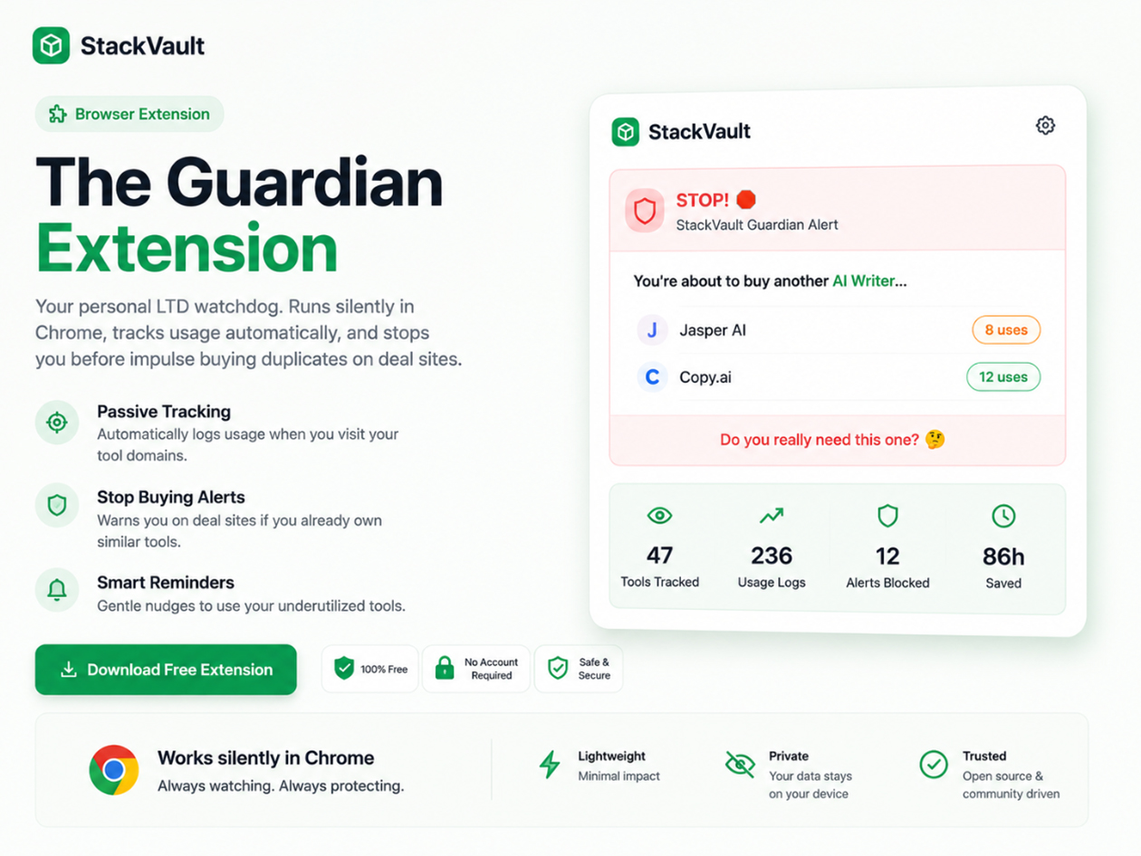 StackVault Pro Plan: Lifetime Subscription