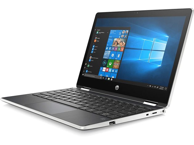 HP - Pavilion x360 128 GB/4GB 2-in-1 11.6" Touch-Screen Laptop, Natural Silver