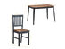 Costway 5 Pcs Mid Century Modern Black 29.5'' Dining Table Set 4 Chairs W/Wood Legs Kitchen Furniture - As Picture Shows