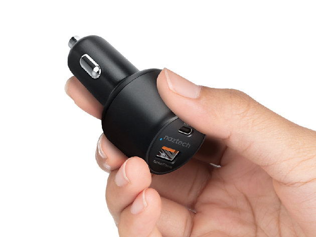 Naztech SpeedMax65 PD65W + QC3 Car Charger 