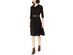 Robbie Bee Women's Petite Belted Cowlneck Sweater Dress Black Size PMD