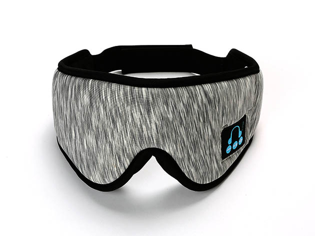 Shut-Eye Wireless 3D Sleep Mask with Bluetooth Headphones (Light Grey)