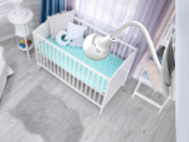 长颈鹿凸轮Pro柔性智能婴儿监视器与多功能夹基底座
