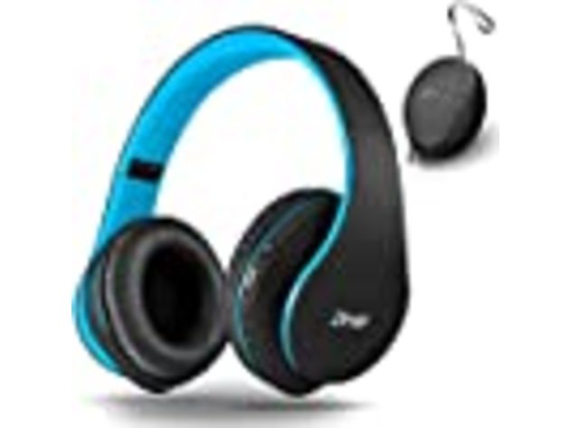 Wireless Headset Over Ear Headphones with Microphone Bluetooth 5.0 HiFi Stereo Sound Foldable Rechargeable LED Light