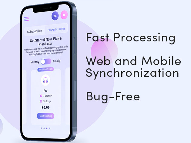 EasySplitter AI-Based Vocal Remover: Lifetime Subscription (Pro Plan)
