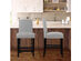 Costway Set of 2 25'' Kitchen Breakfast Chairs Nailhead Bar Stools - Gray