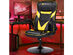 Goplus Rocking Gaming Chair Height Adjustable Swivel Racing Style Rocker Yellow\Blue\Red\ White - Yellow