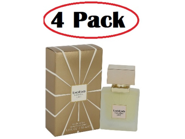 4 Pack of Bebe Nouveau Chic by Bebe Eau De Parfum Spray 1 oz