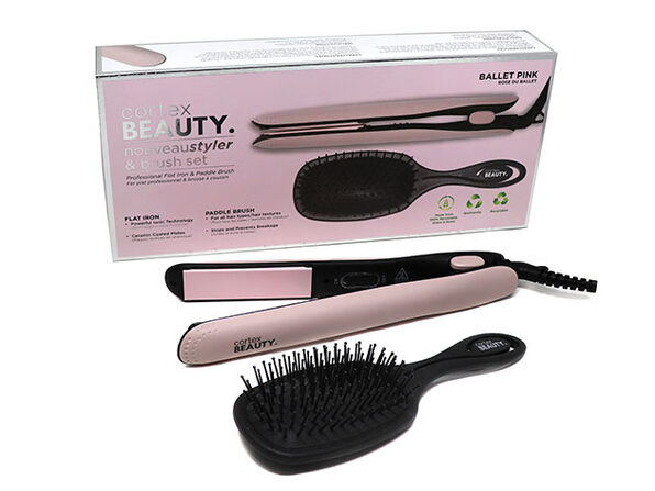 Cortex Beauty Nouveau Styler & Brush Set (Ballet Pink) | StackSocial