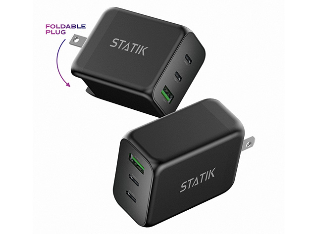 Statik® 65W GaN 3-Port Power Adapter