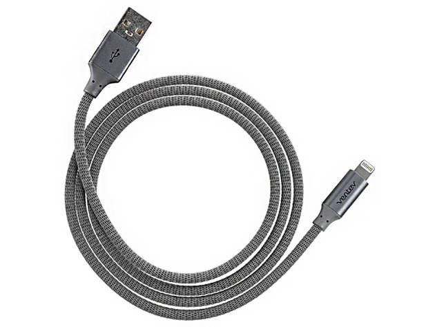 Ventev 509320 4 Ft. Chargesync Alloy Apple Lightning Cable - Gray
