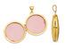 14K Yellow Gold Round Locket Pendant Necklace with Chain