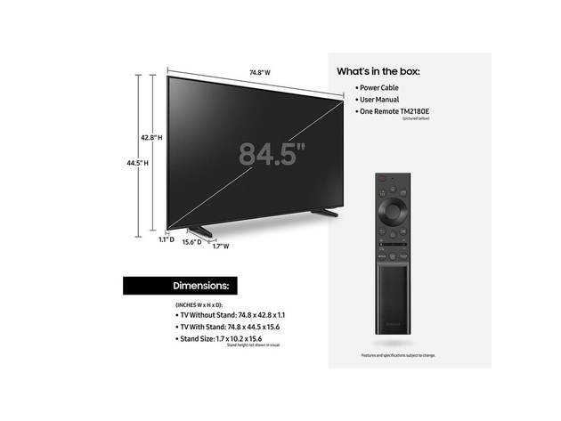 Samsung QN85Q60A 85 inch Q60A QLED 4K Smart TV