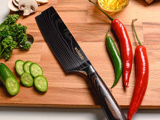 Seido™ Japanese Master Chef's 5-Piece Knife Set Deal with Gift Box