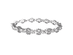 White Gold Bow Tie Cubic Zirconia Tennis Bracelets for Women with Pear Cut White Diamond Cubic Zirconia