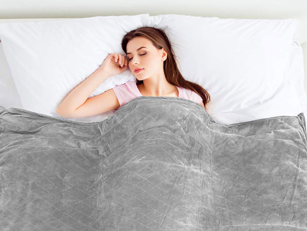 Bibb Home 10 Lb Weighted Blanket & Mink Cover | StackSocial