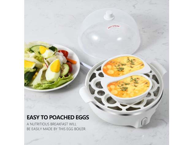 Rapid 14-Egg Cooker with Auto Shut-Off (White)