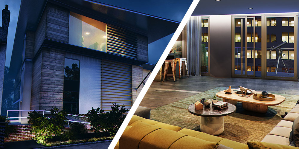 3Ds Max + VRay: Interior & Exterior Night Rendering