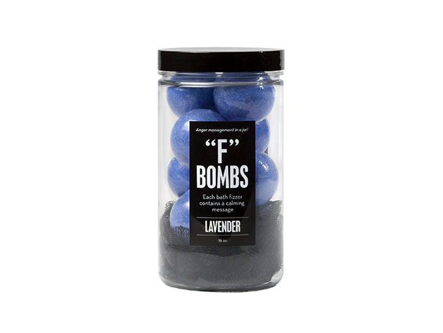 Exclusive Da Bomb 'F Bomb' Bath Fizzers Pack: 11 Bath Bombs & Loofah