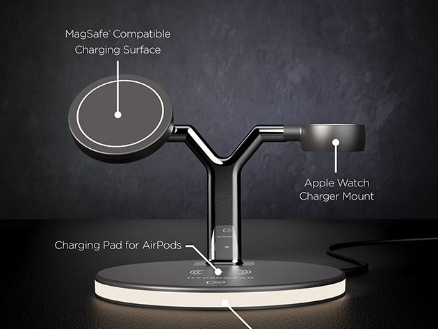 HyperGear MaxCharge 3-in-1 Wireless Charging Stand