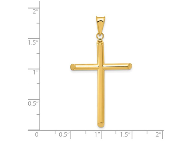 14K Yellow Gold Cross Pendant Necklace with Chain