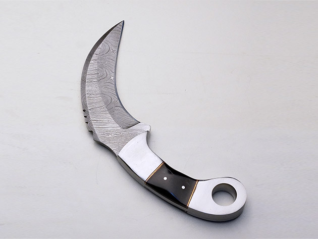 Karambit with Buffalo Horn SS Bolsters