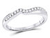 Diamond Contoured Wedding Band 1/8 Carat (ctw H-I, I1-I2) in 10K White Gold - 8