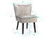 Costway Set of 2 Armless Accent Chair Upholstered Leisure Chair Single Sofa - Stone Grey