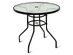 Costway 32'' Patio Round Table Tempered Glass Steel Frame Outdoor Pool Yard Garden 