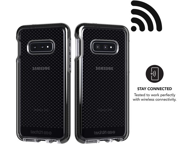 Tech 21 Samsung Galaxy Evo Check Phone Case, Ultra-Thin and Lightweight and Contains FlexShock, Black (New Open Box)