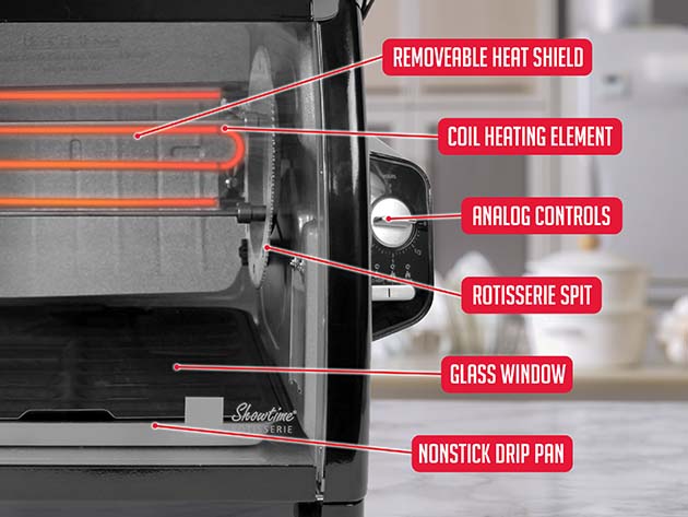 Ronco Modern Large Capacity (15lbs) Rotisserie Countertop Oven