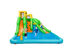 Inflatable Water Park Bounce House w/Climbing Wall Two Slides and Splash Pool - as the picture shows