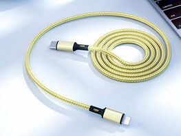 Braided USB-C to Lightning Cable (Yellow)  