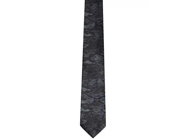 Tallia Men's Slim Snakeskin-Print Tie Black Size Regular