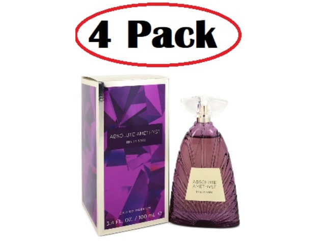 4 Pack of Absolute Amethyst by Thalia Sodi Eau De Parfum Spray 3.4 oz