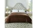 Zakary Flannel Reversible Heathered Sherpa Throw Blanket 60" x 80" / Brown