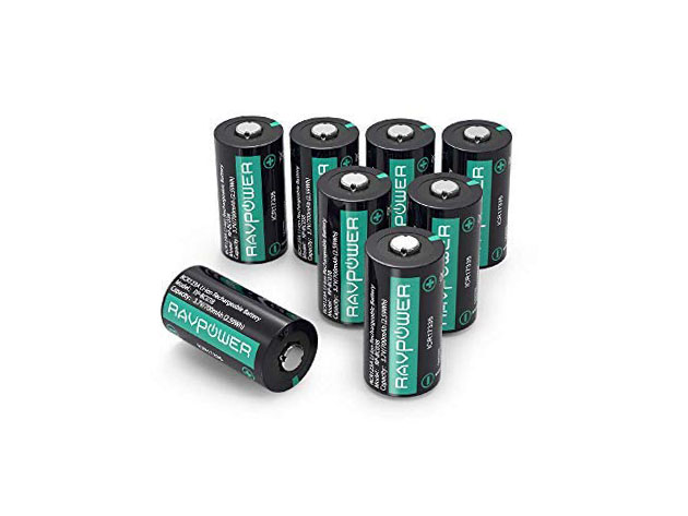 RAVPower Protected RCR123A Batteries with Battery Case & Arlo Battery Charger