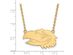 14k Gold Plated Silver U of Kansas Large Jayhawk Necklace