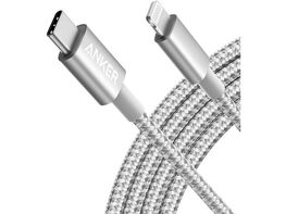 Anker 331 USB-C to Lightning Cable (Silver/10ft)