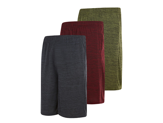 Athletic Shorts for Men with Pockets (3-Pack, Set H/X-Large)
