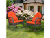 Costway 2PCS Outdoor Patio Rattan Wicker Rocking Chair Rocker Cushion Pillow Garden Deck - Orange