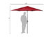 Costway 10FT Patio Umbrella 6 Ribs Market Steel Tilt W/ Crank Outdoor Garden Burgundy