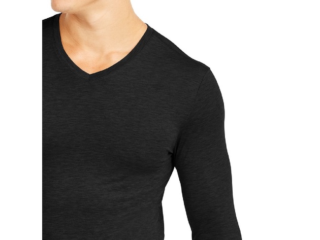 32 Degrees Men's Base Layer V-Neck Shirt Black Size Small