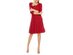 Nine West Women's V-Neck Fit & Flare Cable Knit Dress Red Size Small